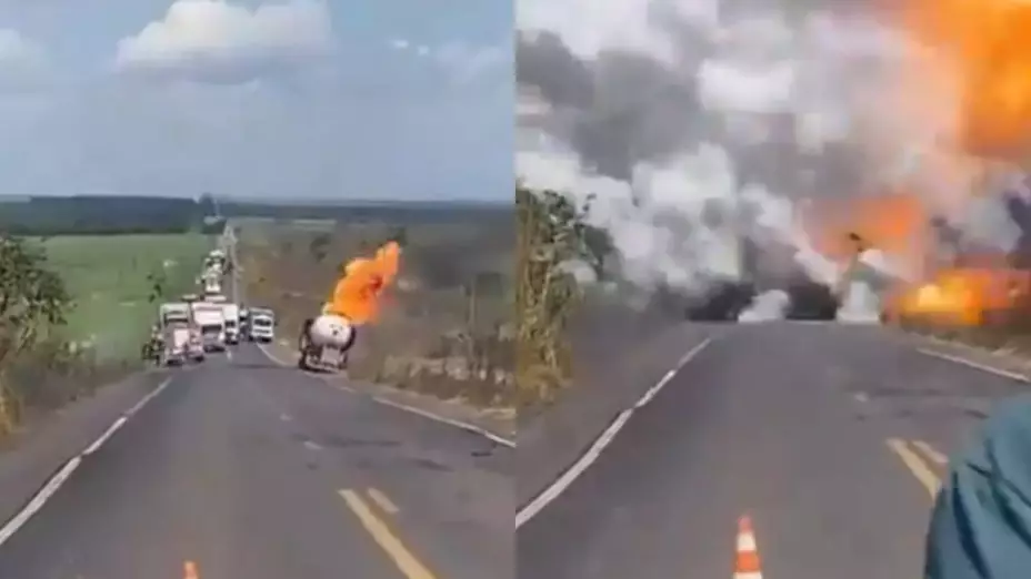 Explotó camión en Brasil
