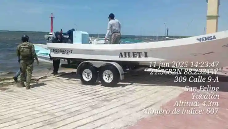 Embarcación que no contaba con los permisos de pesca fue reteica en Dzilam de Bravo