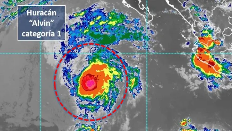 Alvin ya es huracán categoría 1 pero no representa peligro para México