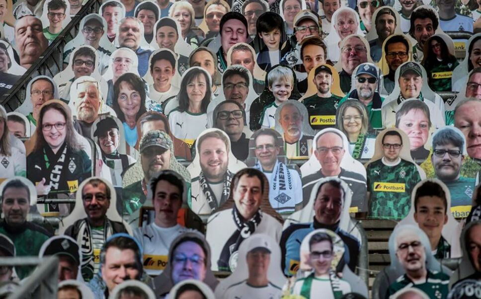Aficionados de cartón del Borussia Mönchengladbach