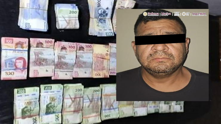 Decomiso en Nayarit donde se incautaron armas, dinero en efectivo y se arrestó al “Max” operador del CJNG
