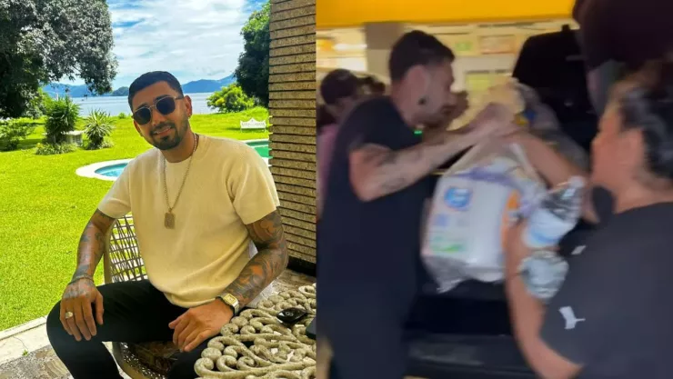 Brian Villegas Paponas ayuda a damnificados por el huracán Otis.