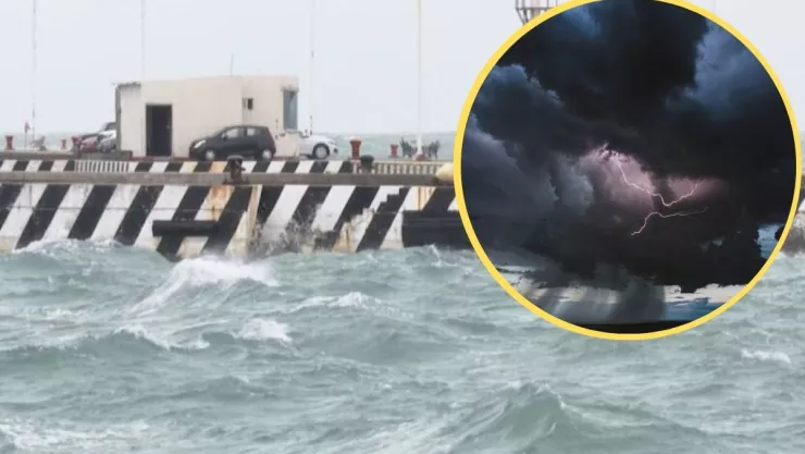 Tormenta negra con norte Veracruz