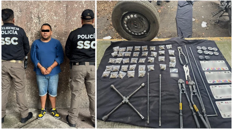Presunto ladrón de autopartes en CDMX es detenido tras varias denuncias.