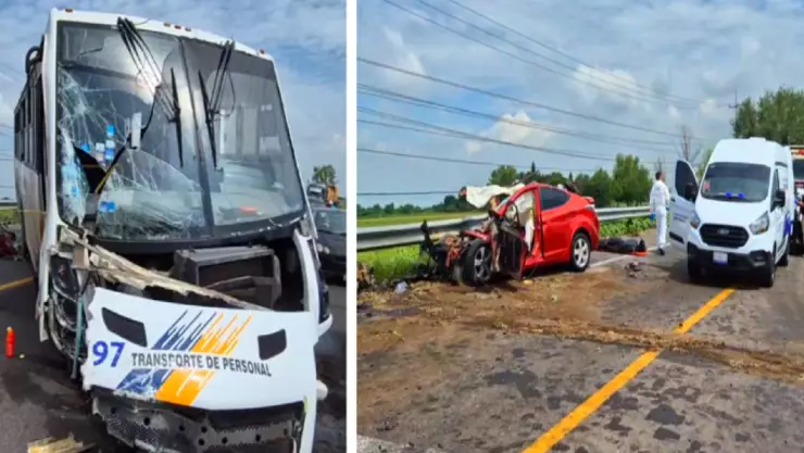 Accidente hoy 28 de julio de 2024 en carretera Salamanca-Valle de Santiago.