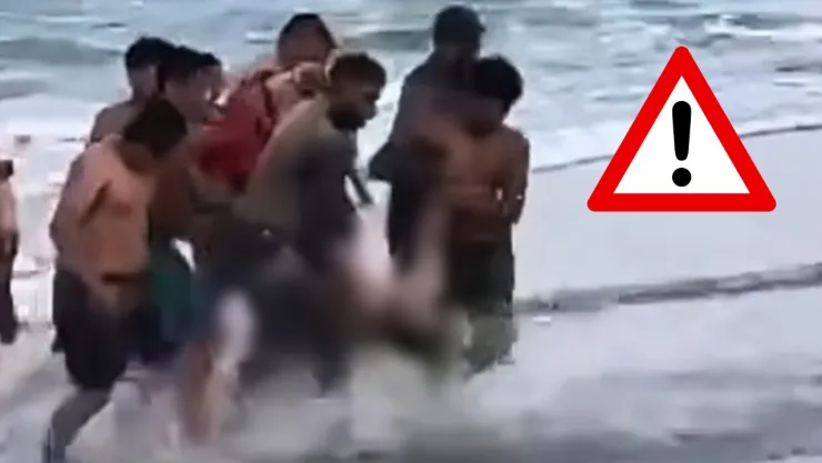 El incidente ocurrió cuando el visitante ingresó al mar en condiciones adversas