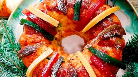 Budín de rosca de reyes