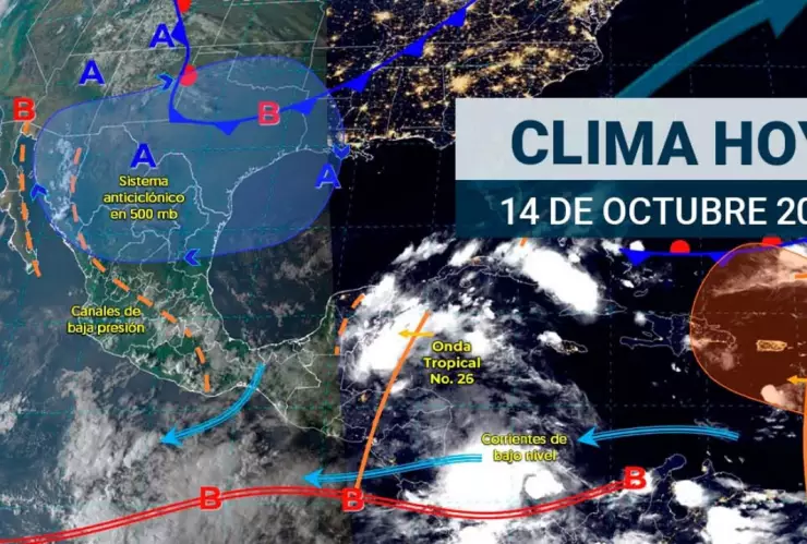 Clima en México En qué estados lloverá hoy lunes 14 de octubre