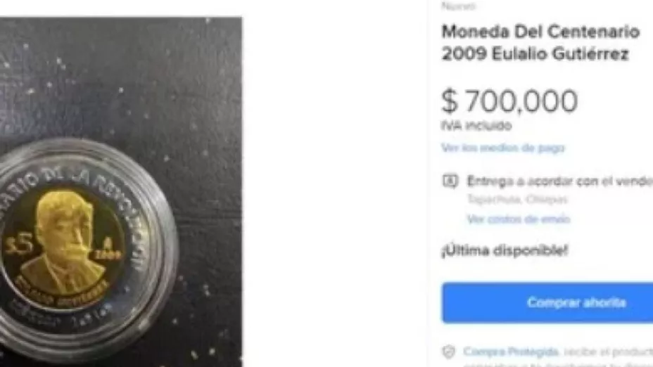 Moneda conmemorativa de 5 pesos mexicanos