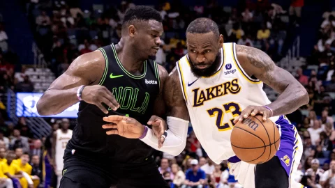 LeBron James y Zion Williamson