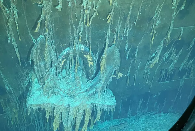 El ancla del Titanic sobrevive al paso de los años bajo el océano