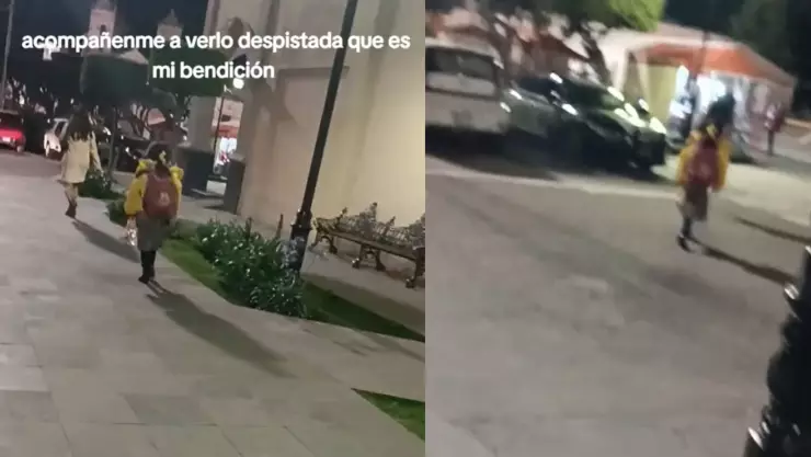 Pequeña niña sigue a una mujer desconocida; pensó que era su mamá y la reacción enamoró a las redes