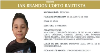 Reportan como desaparecido a Ian Brandon Coeto en Puebla