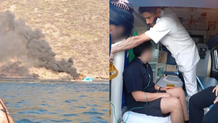 Yate en llamas Sinaloa