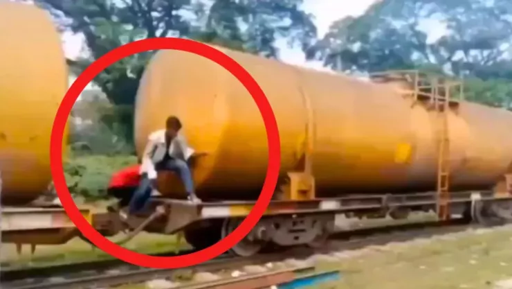 VIDEO FUERTE: Así un joven murió partido a la mitad por tren al intentar reto viral para TikTok