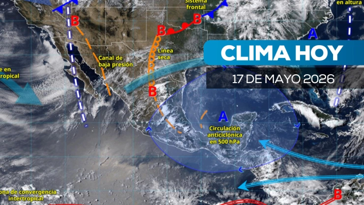 Pronóstico del clima en México: calor extremo, lluvias intensas y granizo en varios estados 17 de mayo 2026