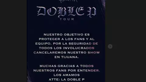 Peso Pluma cancela concierto