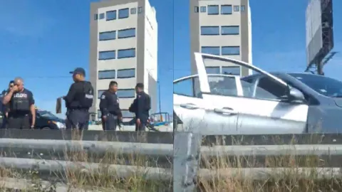 VIDEO: Fuerte movilización policial en Periférico Ecológico a altura de la 16 de Septiembre hoy