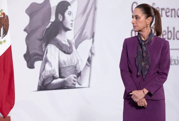 Sheinbaum en su conferencia mañanera.