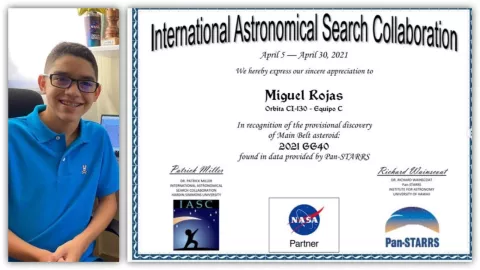 Niño Venezuela descubre un asteroide NASA