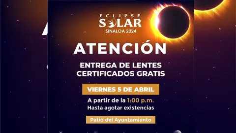 Lentes para ver el eclipse solar en Culiacán punto de entrega.