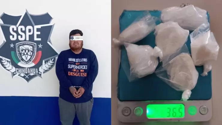 Detienen a hombre con droga