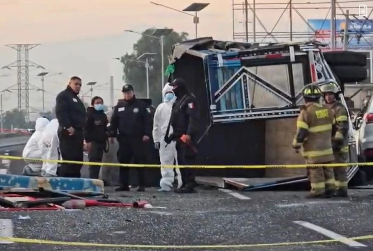 Accidente México-Pachuca hoy: Mueren dos personas tras volcadura en Ecatepec