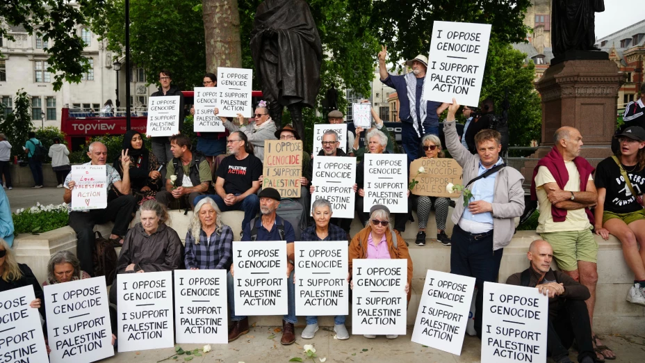 Protesta de apoyo Palestine Action