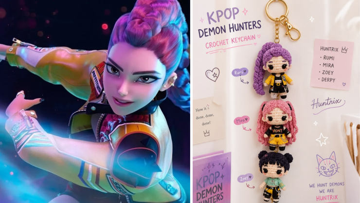 3 ideas de crochet de Kpop Demon Hunters para decorar tu mochila este regreso a clases