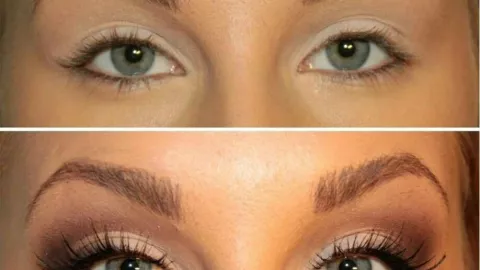 Delinear la línea de agua de blanco o crema, agranda la mirada