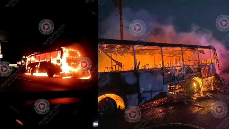 Incendio en carretera León - Silao