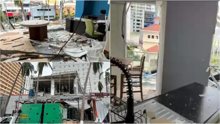 TZ Azteca Guerrero así quedaron instalaciones huracán Otis Acapulco Vianey Ponce