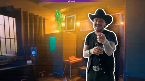 Nodal y Belinda: La verdad tras el polémico adorno navideño en el estudio del cantante.