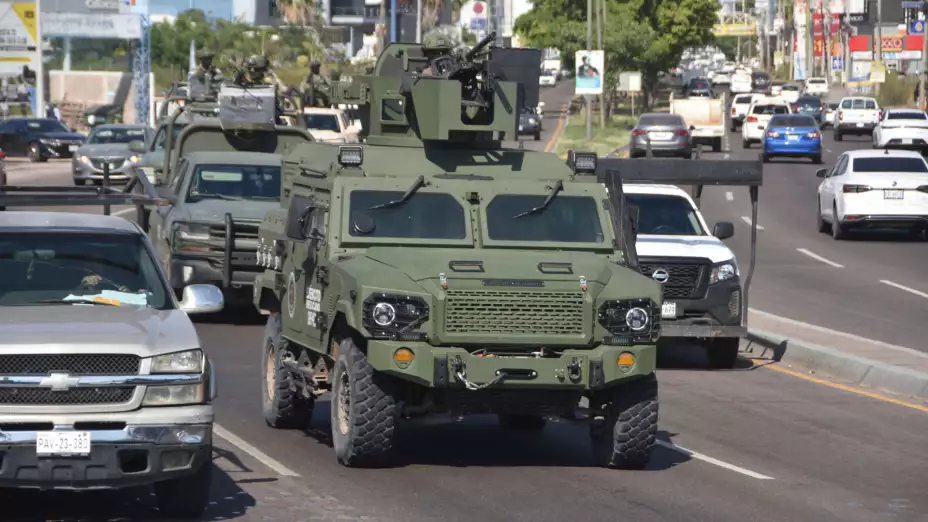 Elementos de la Guardia Nacional en Culiacán.