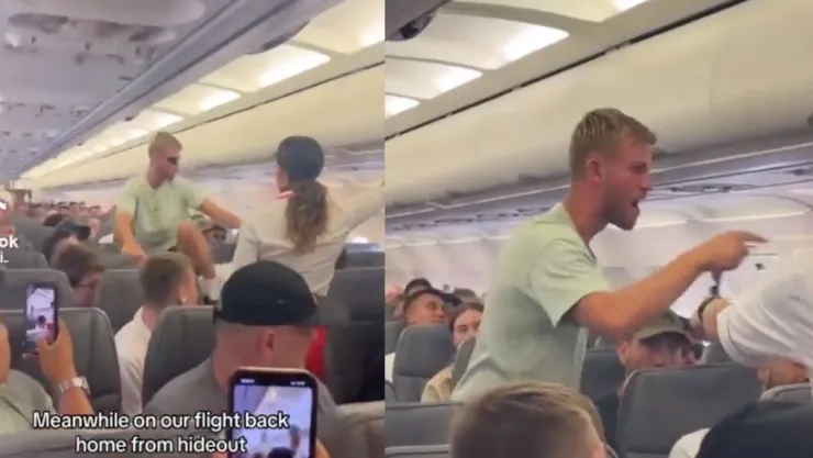 Pasajero en crisis intenta abrir puerta del avión en vuelo