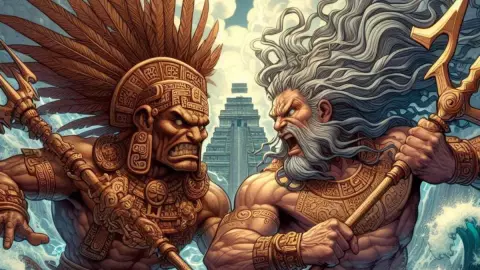 Esto se sabe de Chaac, el Dios Maya que los yucatecos dicen que peleará con Poseidón, a raíz de la aparición del Huracán Beryl.