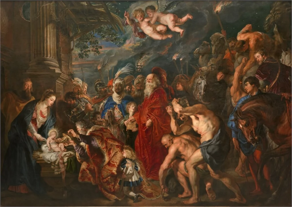 la adoracion de los magos rubens pintura