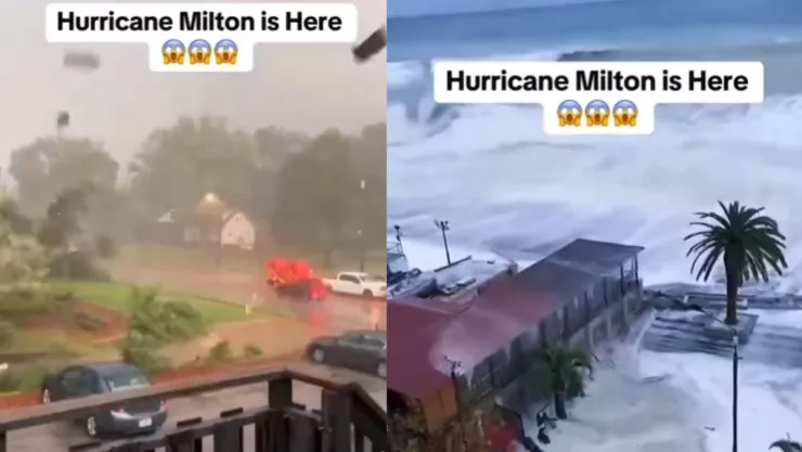 Artistas e influencers captan caos por llegada de Milton a Florida