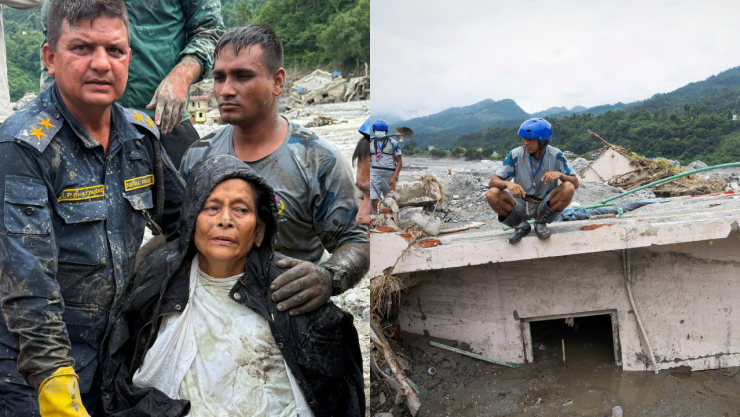 Ya estaban preparando su funeral: Mujer de la tercera edad quedó atrapada 10 días entre el lodo de las inundaciones en Nepal; esto hizo para sobrevivir