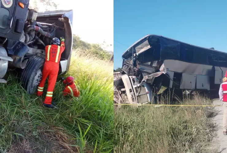 Fuerte choque en la carretera Chetumal-Escárcega deja al menos seis muertos