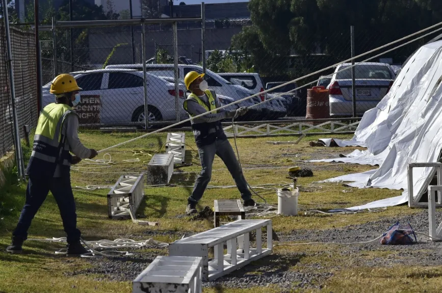 Así va la construcción del Centro de Acopio.