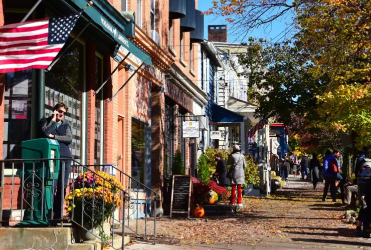 Una calle de Cold Spring, en el estado de Nueva York.