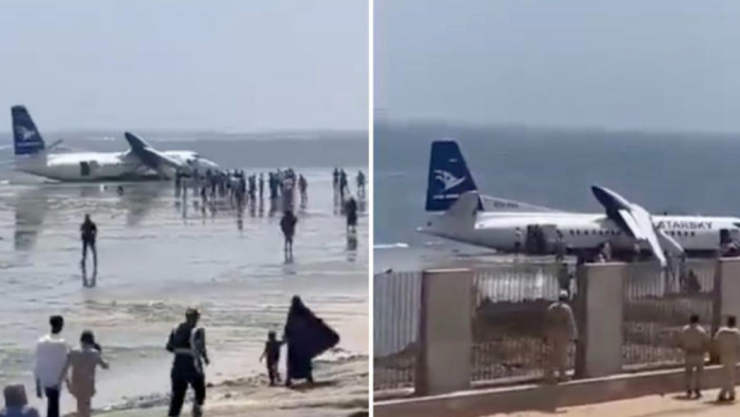 Avión con 55 personas a bordo se estrella en playa de Somalia; ¿hay sobrevivientes?