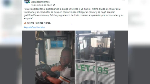 Chofer regresa celular