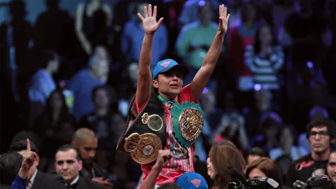 Jackie Nava pelea Gloria Elena Yancaqueo Box Azteca