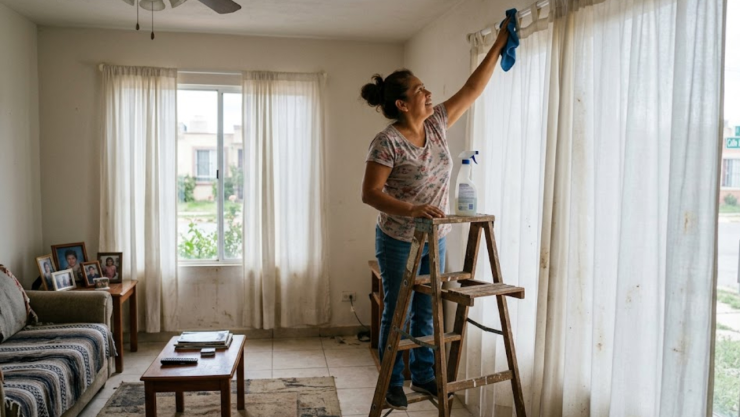 El método infalible para limpiar las cortinas blancas y elegantes de tu casa