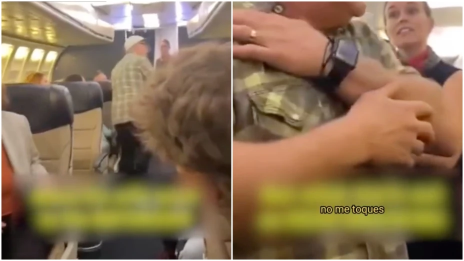 VIDEO_ Hombre con Alzheimer se desorienta durante un vuelo y los pasajeros le cantan para calmarlo