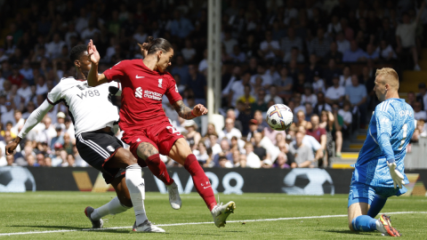 Gol de Darwin N&uacute;&ntilde;ez ante el Fulham