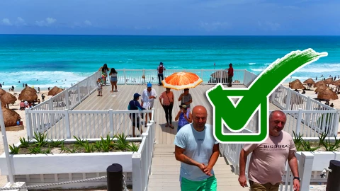 Estas son las playas de Cancún en las que puedes nadar HOY 9 de febrero de 2026.webp