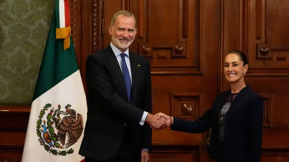 Rey Felipe VI de España y Claudia Sheinbaum.